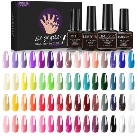 Limegirl Gel Nail Polish Set 60/40/24Colors Semi Permanent UV Led Gel Varnish Soak Off Nail Lacquers Base Top Coat - ZH240-2
