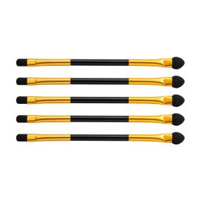 Double Head Makeup Brush Eye Shadow Stick Eye Shadow Brush Single Beauty Makeup Brush 5PCS - Golden