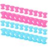 40Pcs Silicone Hair Curler Hair Roller No Heat Clip Hair Styling Tool - 20Pink+20Blue