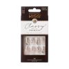 KISS Classy Premium Medium Coffin Glue-On Nails, Glossy Light White, 30 pieces - KISS USA