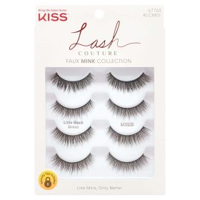 KISS Lash Couture Faux Mink False Eyelashes, Little Black Dress, 4 Pairs - KISS USA