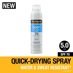 Neutrogena Sport Active Defense SPF 70 Sunscreen Spray, 5.0 oz - Neutrogena