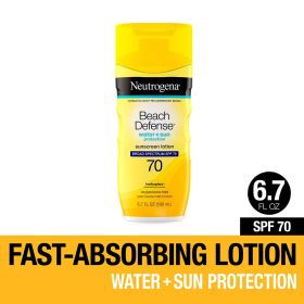 Neutrogena Beach Defense SPF 70 Sunscreen Lotion, Oil-Free, 6.7 oz - Neutrogena
