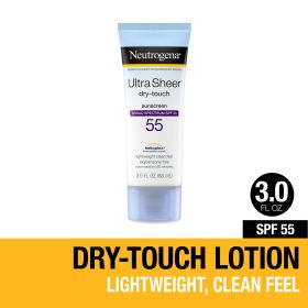 Neutrogena Ultra Sheer Dry-Touch SPF 55 Travel Sunscreen Lotion, 3 fl oz - Neutrogena
