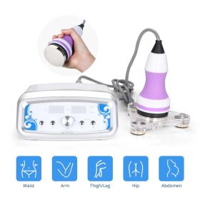 Portable ultrasonic 40khz body slimming massager belly fat removal weight loss beauty machine - White & Purple