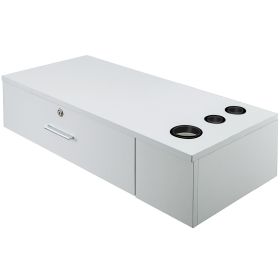 VEVOR White Salon Wall Mount Stations Styling Classic Locking Storage Beauty Salon Spa Equipment Barber Stations - Default