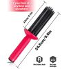 17 Teeth Round Comb Hair Brush Styler for Curly Hair, Portable Anti Slip Curling Wand - 1PCS