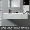 VEVOR White Salon Wall Mount Stations Styling Classic Locking Storage Beauty Salon Spa Equipment Barber Stations - Default
