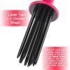 17 Teeth Round Comb Hair Brush Styler for Curly Hair, Portable Anti Slip Curling Wand - 2PCS