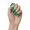 KISS Gel Fantasy Long Square Solid Color Glue-On Jelly Nails, Neon Green, 28 pieces - KISS USA