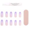 Salon Perfect Neon Modern French Ombre Purple Nail Set 24pc (File & Glue Included) - Salon Perfect