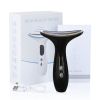 EMS Microcurrent Face Neck Beauty Device LED Photon Firming Rejuvenation Anti Wrinkle Thin Double Chin Skin Care Facial Massager - Black