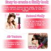 17 Teeth Round Comb Hair Brush Styler for Curly Hair, Portable Anti Slip Curling Wand - 1PCS