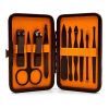 Wild Willies Arsenal Manicure and Pedicure Set Men's Grooming Kit Black 10 Pieces - Wild Willies