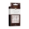 KISS Classy Premium Medium Coffin Glue-On Nails, Glossy Light White, 30 pieces - KISS USA