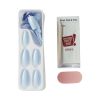 KISS imPRESS Color Medium Coffin Press-On Nails, Cloudless, 30 Count - imPRESS